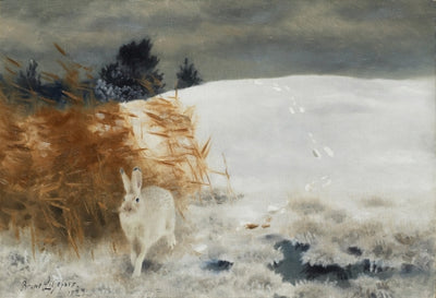 Lièvre dans un paysage hivernal - Bruno Liljefors