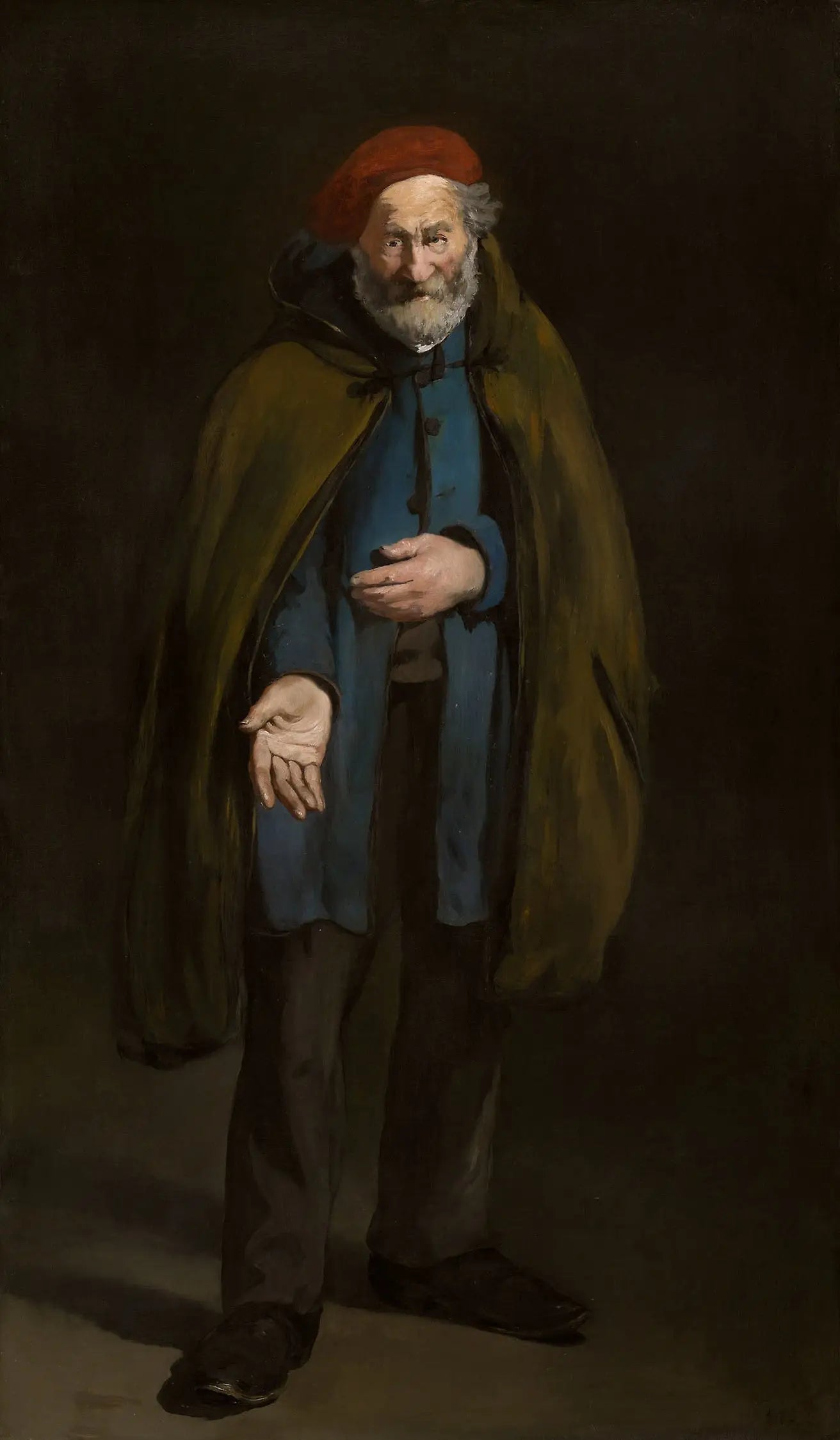 Reproduction du tableau « Mendiant avec un duffle-coat (Philosophe) - Édouard Manet » par Alpha Reproduction en peinture à l’huile