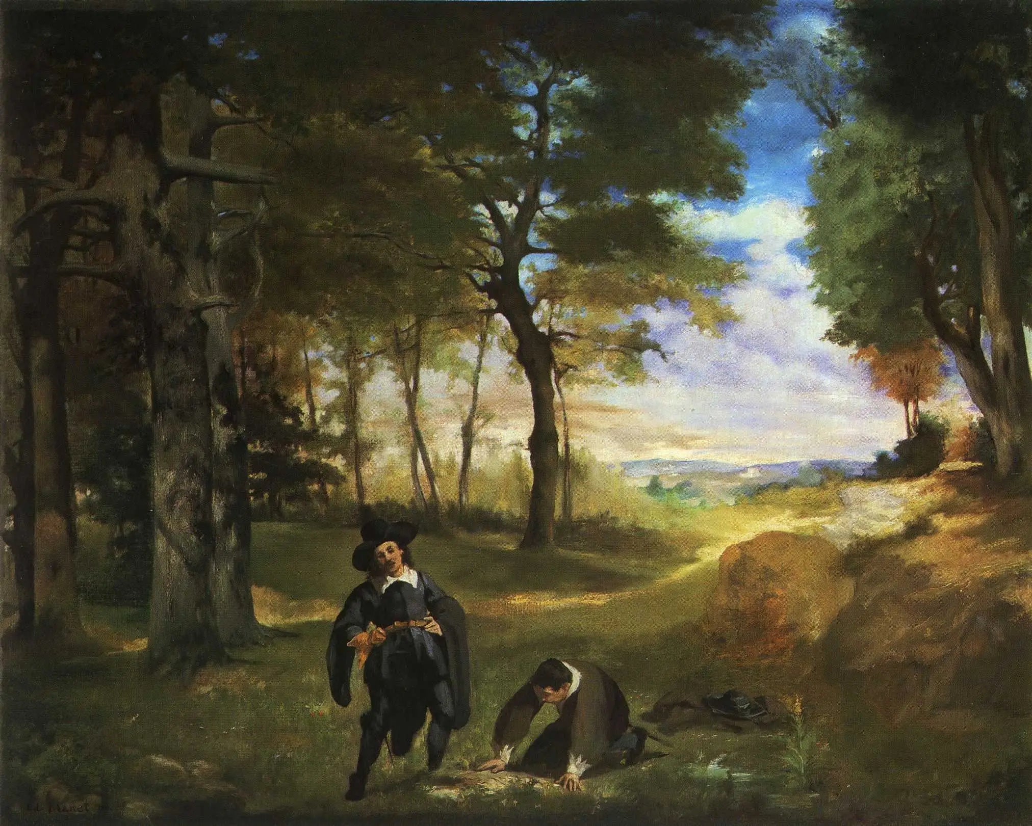 Reproduction du tableau « Les étudiants de Salamanque - Édouard Manet » par Alpha Reproduction en peinture à l’huile