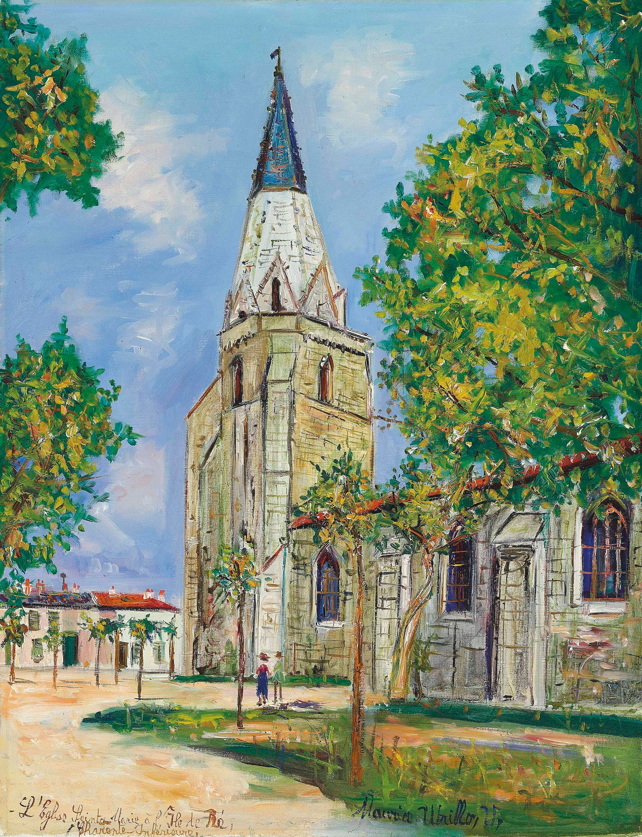 Église Sainte-Marie, l'Île de Ré (Charente-inférieure) - Maurice Utrillo