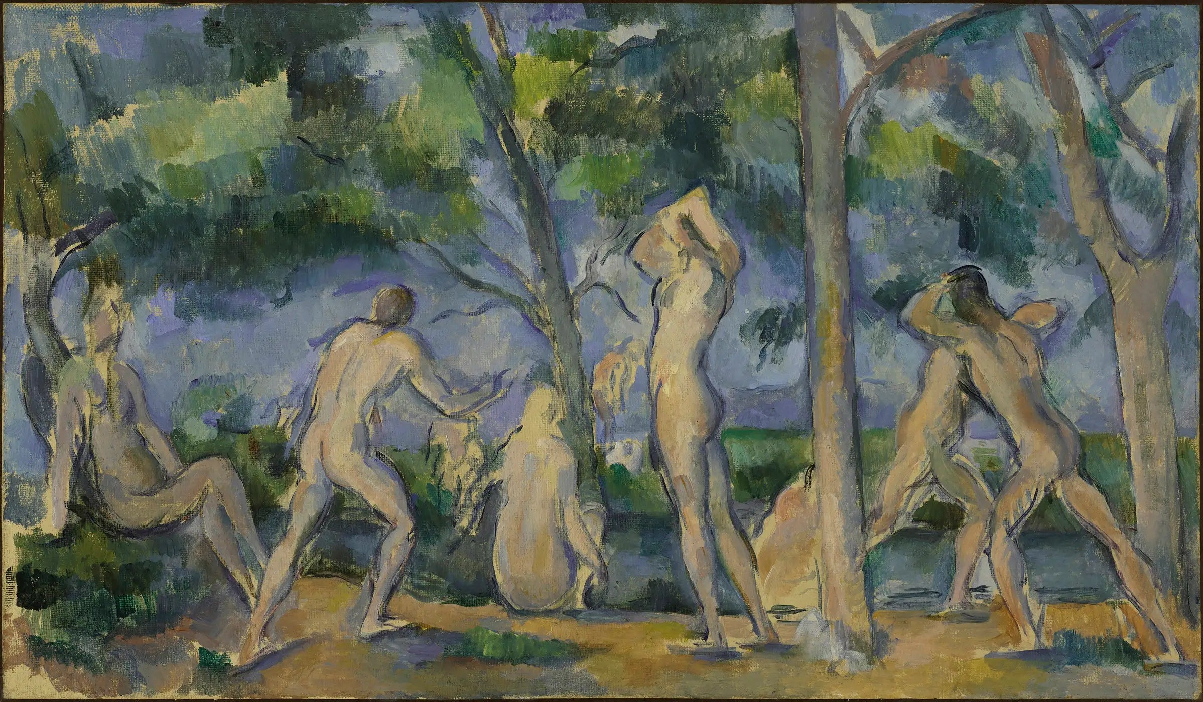 Reproduction du tableau « Baigneurs - Paul Cézanne » par Alpha Reproduction en peinture à l’huile