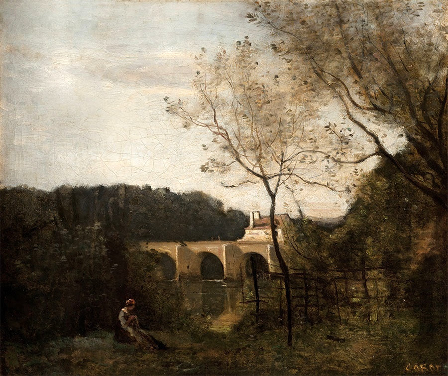 Le vieux pont à Mantes - Jean-Baptiste Camille Corot