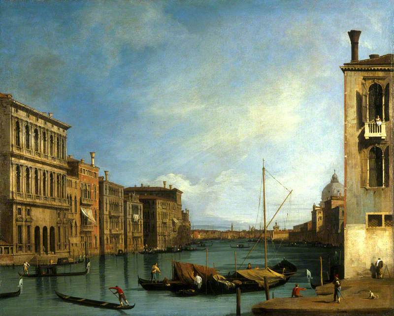 Le Grand Canal depuis le Campo San Vio, Venise - Canaletto