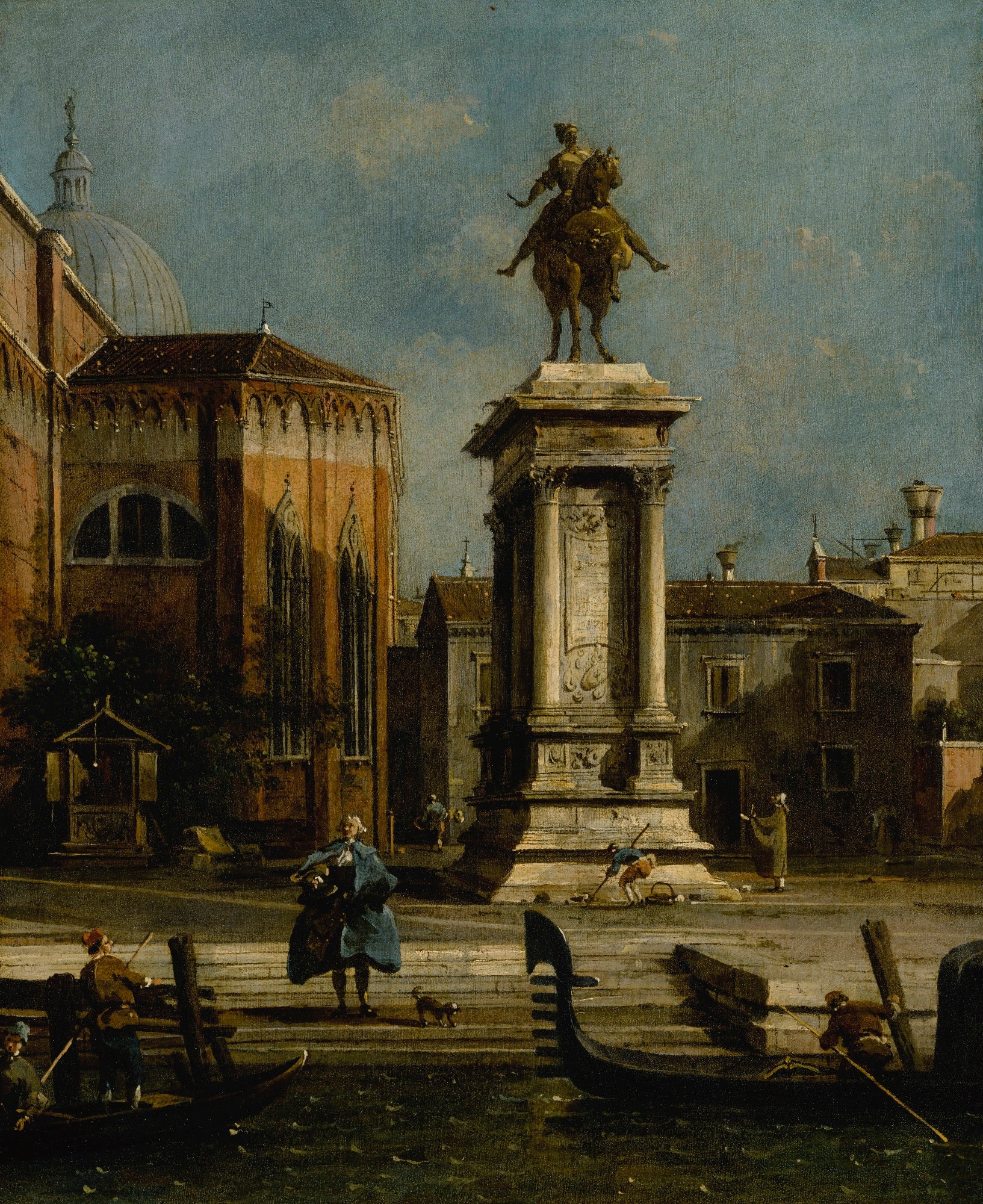 Vue des Santi Giovanni e Paolo et de la statue équestre de Bartolomeo Colleoni - Canaletto