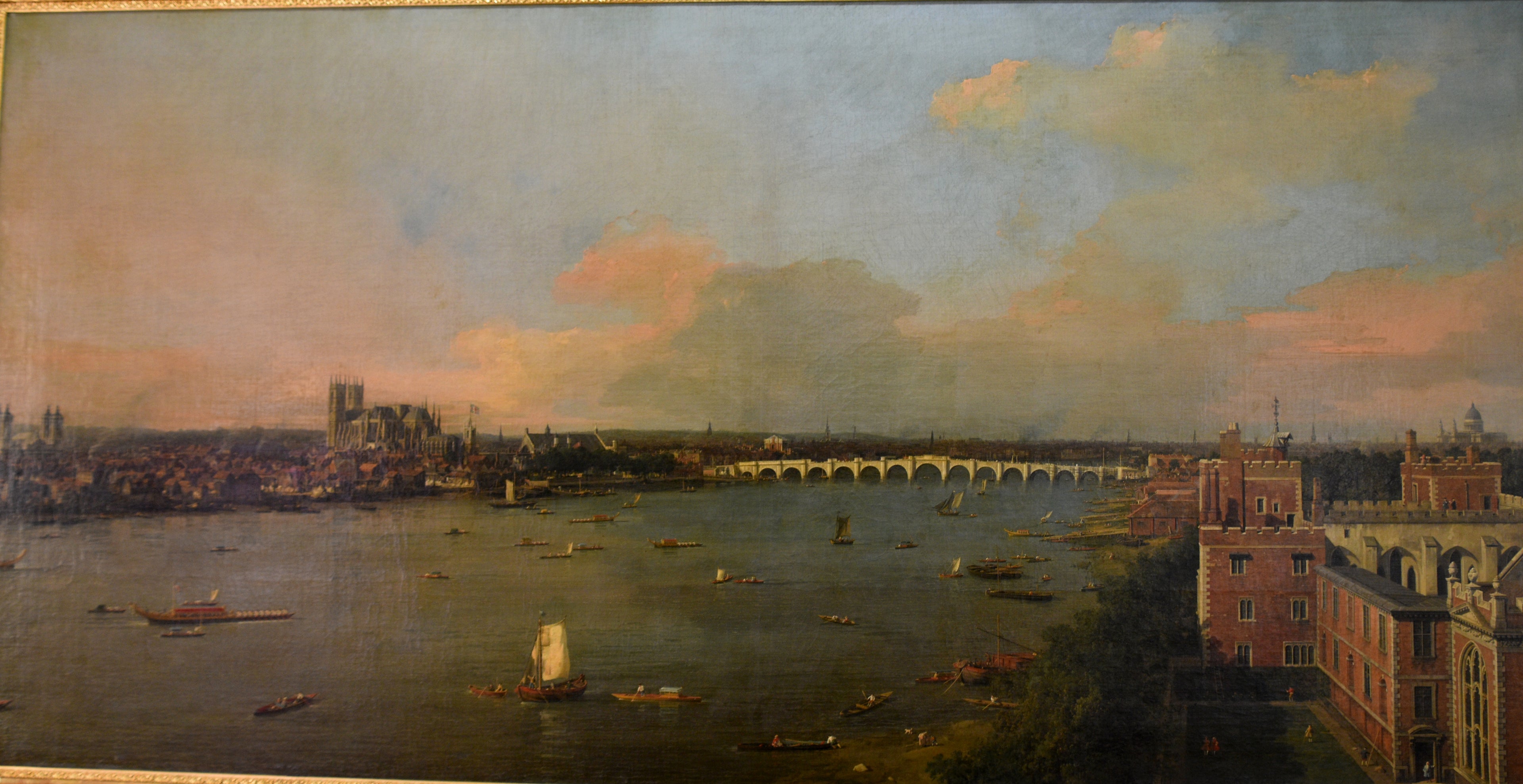 La Tamise vers Westminster depuis Lambeth - Canaletto