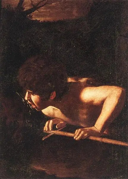 Reproduction du tableau « Saint Jean-Baptiste à la fontaine - Le Caravage » par Alpha Reproduction en peinture à l’huile