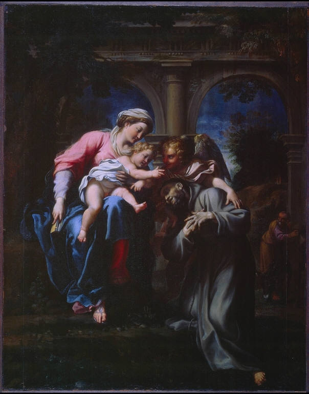 L'apparition de la Vierge et de l'Enfant Jésus à saint François - Annibale Carracci