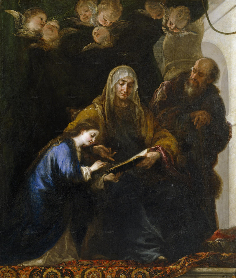 Sainte Anne apprend à lire à la Vierge Marie - Juan Carreño de Miranda