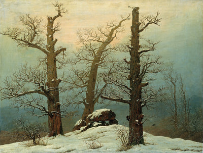 Reproduction du tableau « Dolmen sous la neige - Caspar David Friedrich » par Alpha Reproduction en peinture à l’huile