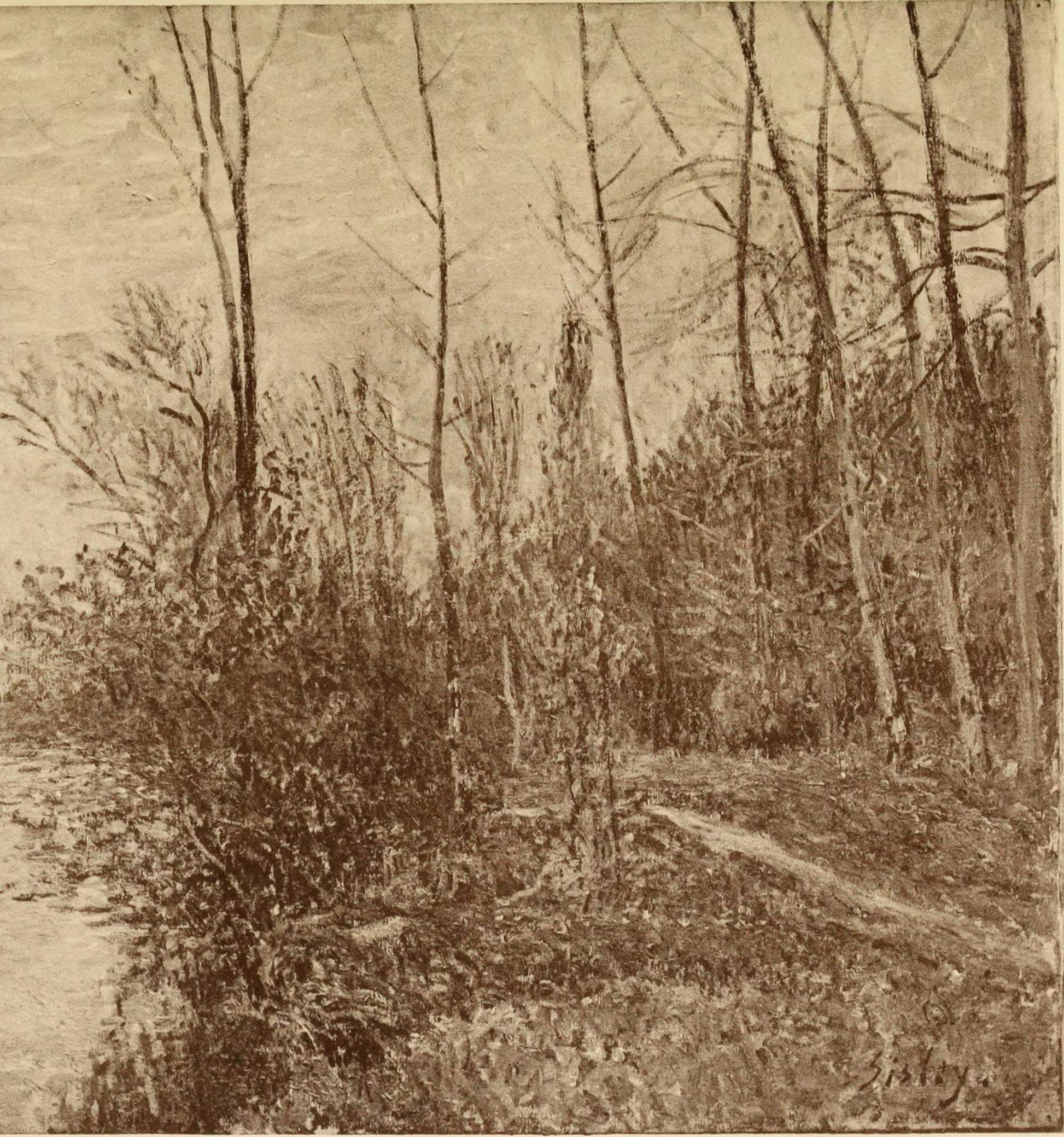 Reproduction du tableau « Le Chemin des Petits-Prés à By. Temps d'orage - Alfred Sisley » par Alpha Reproduction en peinture à l’huile