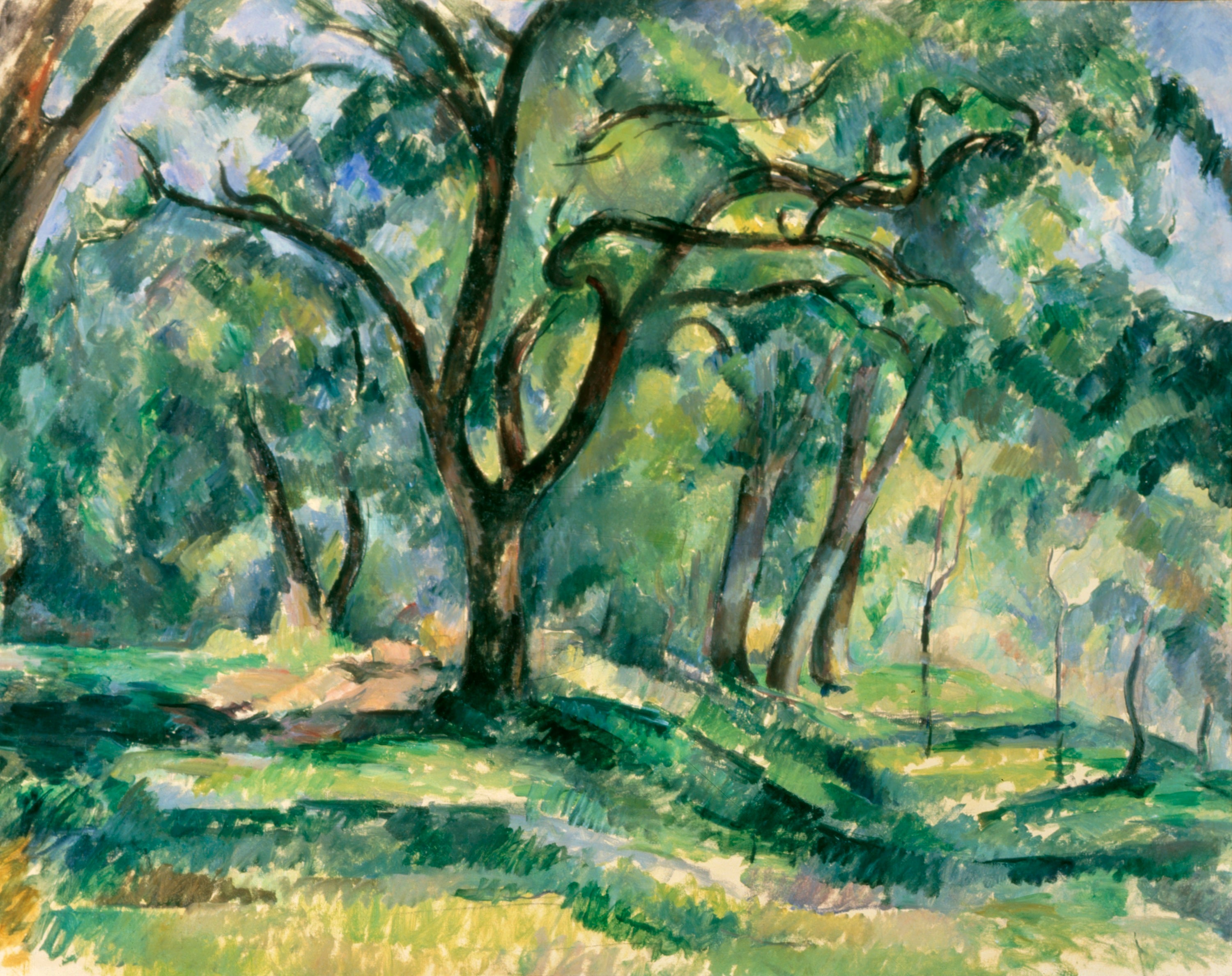 Reproduction du tableau « Sous-bois - Paul Cézanne » par Alpha Reproduction en peinture à l’huile