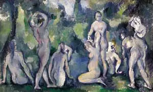 목욕하는 사람들 그룹 - Paul Cézanne