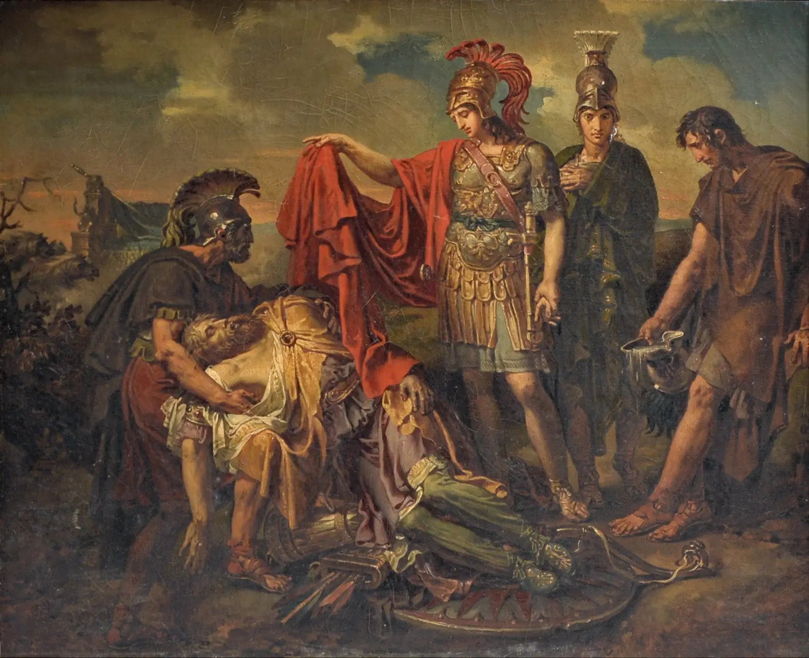 Alexandre couvrant de son manteau le corps de Darius - Charles Meynier - Alpha Reproduction