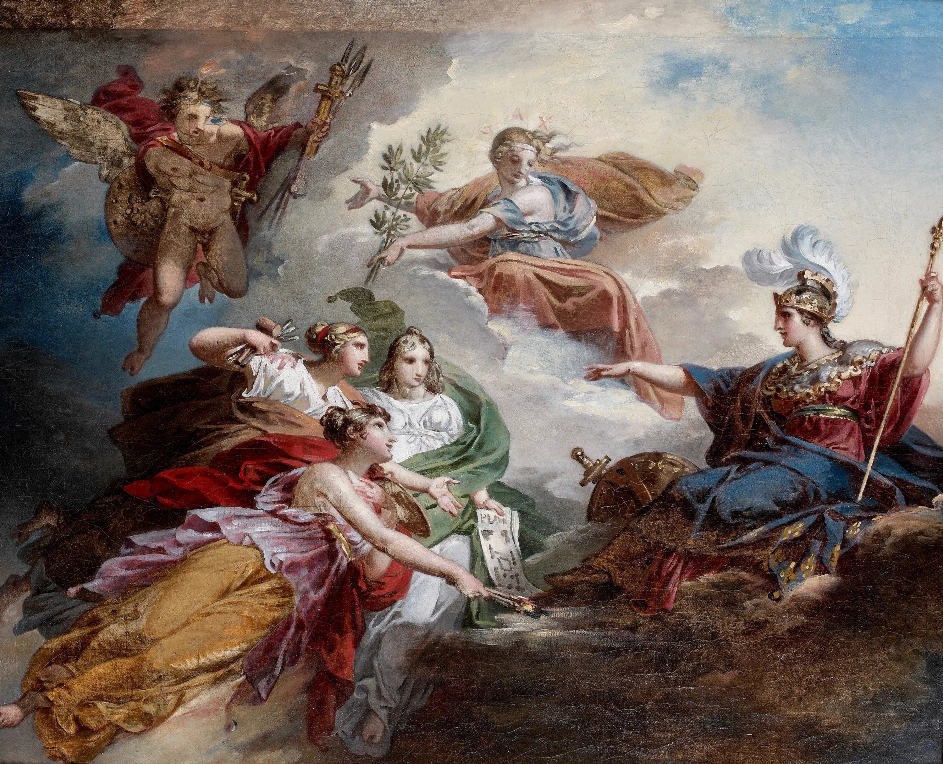 La France sous les traits de Minerve protégeant les Arts - Charles Meynier - Alpha Reproduction