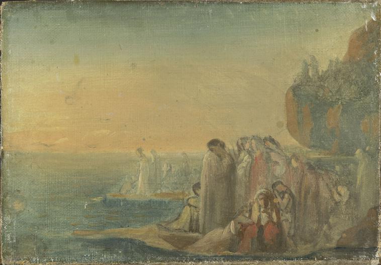 트로이 여인들이 안키세의 죽음을 애도하는 모습 - 테오도르 샤세리오