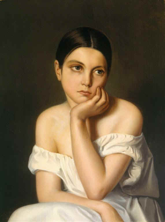 Portrait d'Aline Chasseriau, sœur de l'artiste - Théodore Chassériau