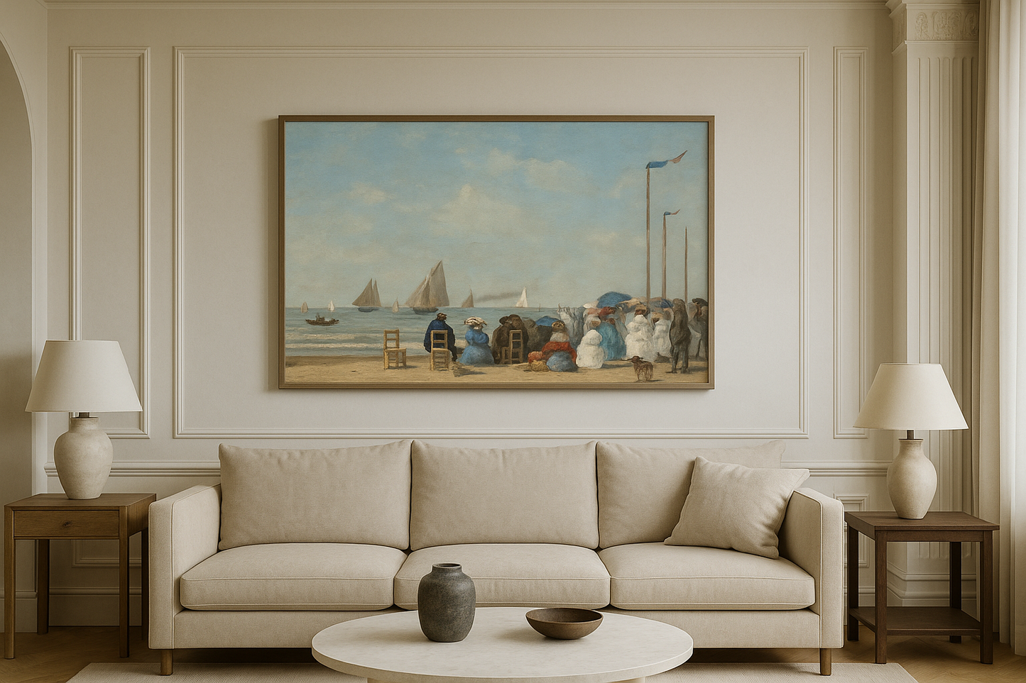 🏖️ 트루빌 해변 풍경 – 위젠 부댕 (1863)