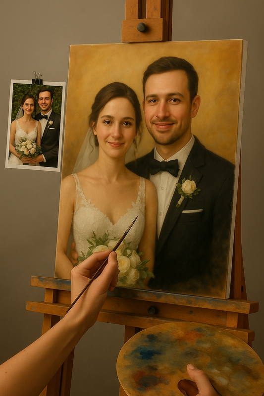 💍 맞춤형 결혼식 그림 – 감성과 우아함이 담긴 유화