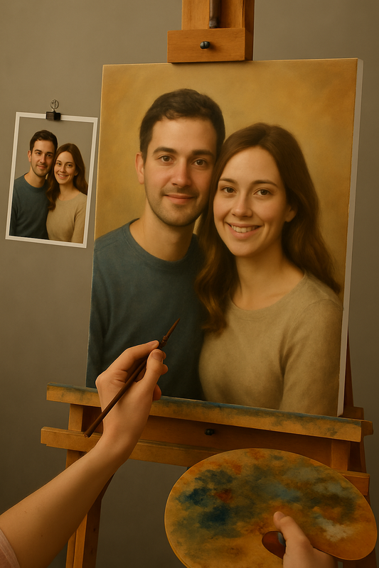 💑 맞춤형 커플 그림 – 독특하고 감성적인 유화 작품