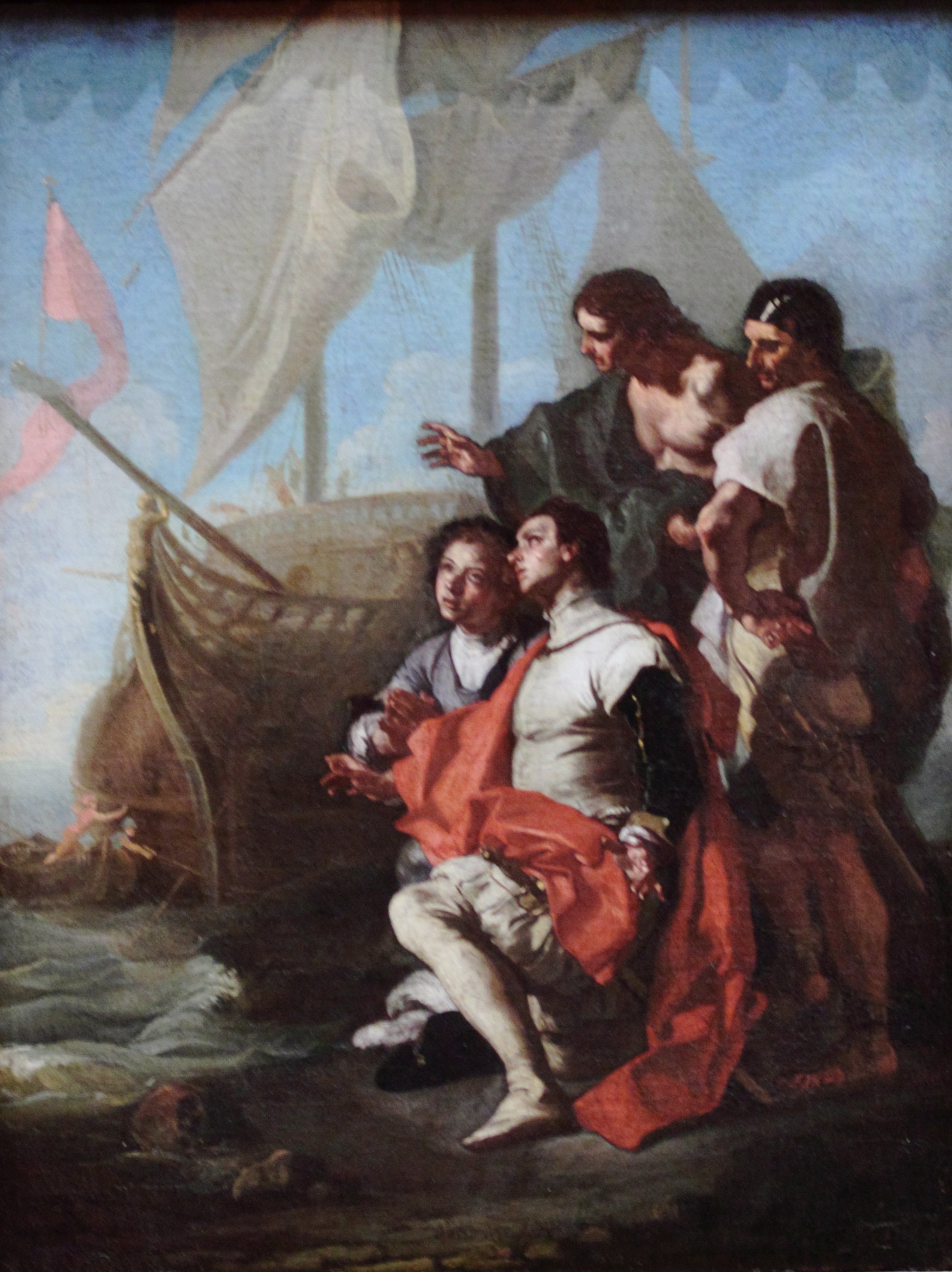 Christophe Colomb arrivant en Amérique - Francesco Solimena