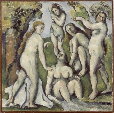Reproduction du tableau « Cinq baigneuses - Paul Cézanne » par Alpha Reproduction en peinture à l’huile