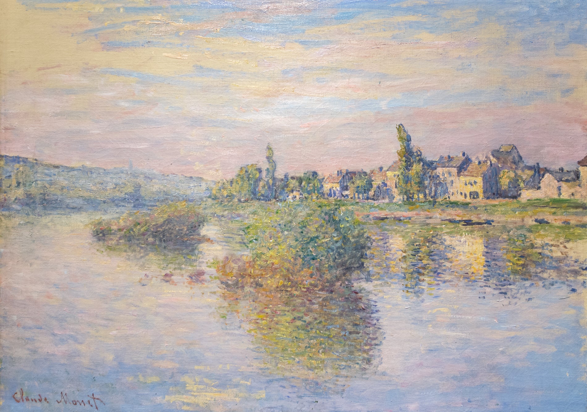 Reproduction du tableau « Bords de la Seine à Lavacourt - Claude Monet » par Alpha Reproduction en peinture à l’huile