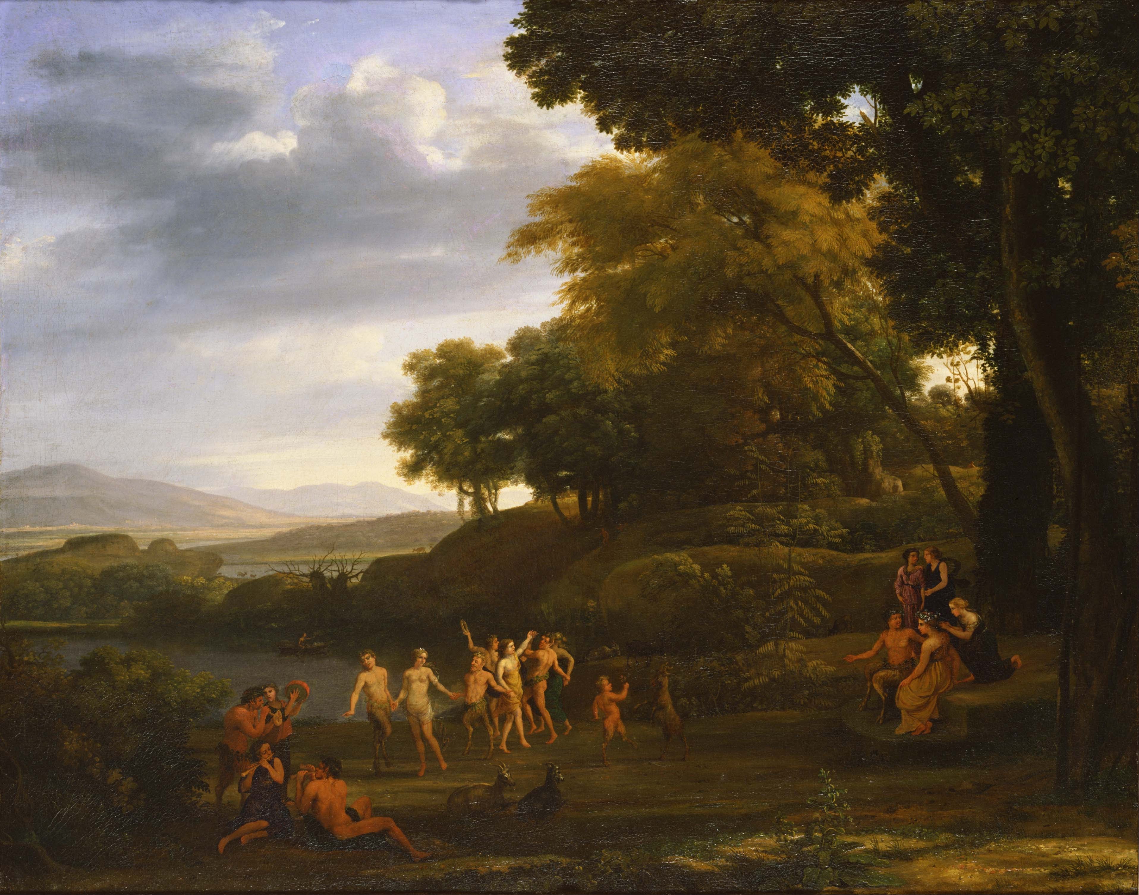 Paysage avec des satyres et des nymphes dansants - Claude Lorrain