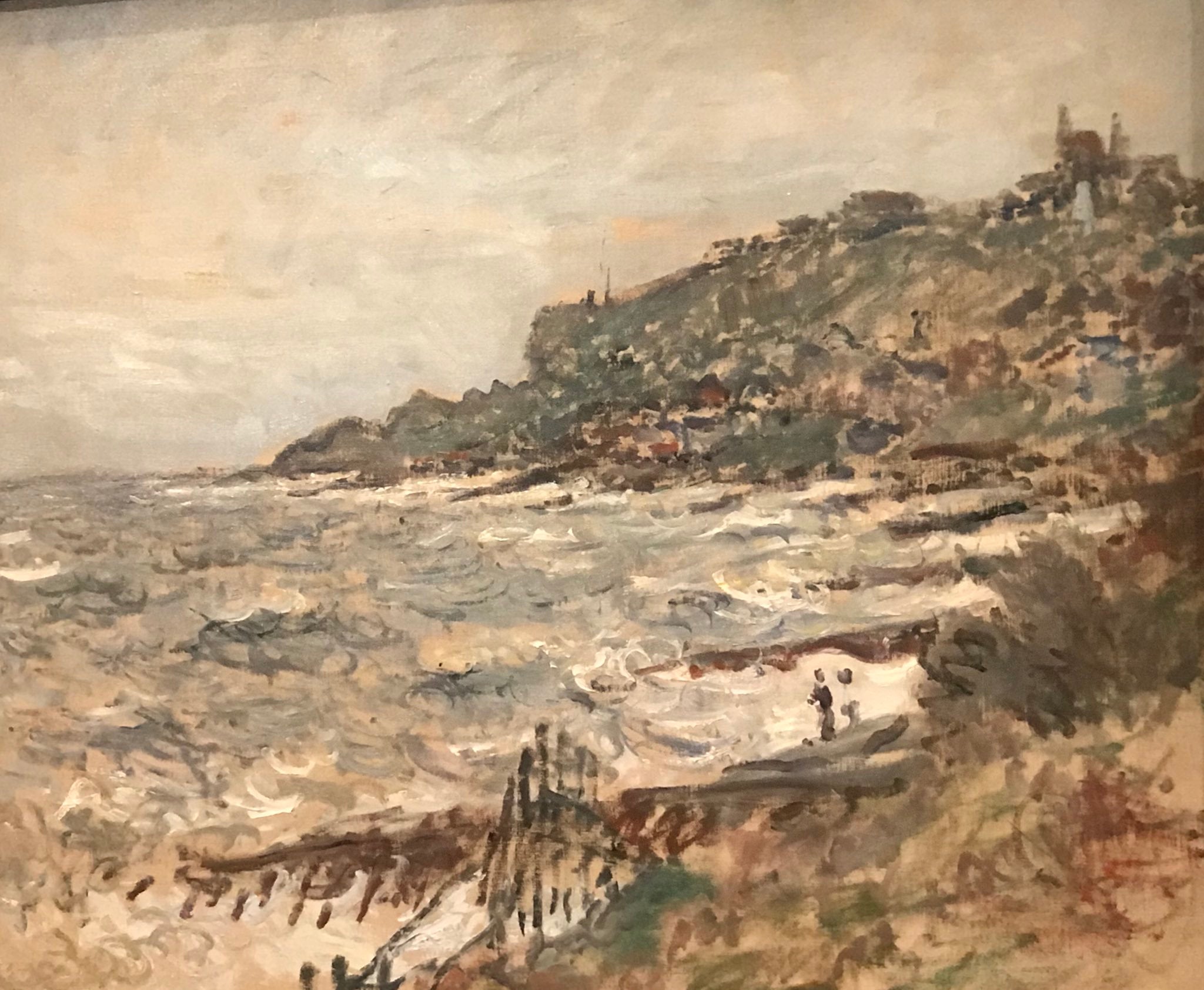Reproduction du tableau « Falaise de Sainte-Adresse, temps gris - Claude Monet » par Alpha Reproduction en peinture à l’huile
