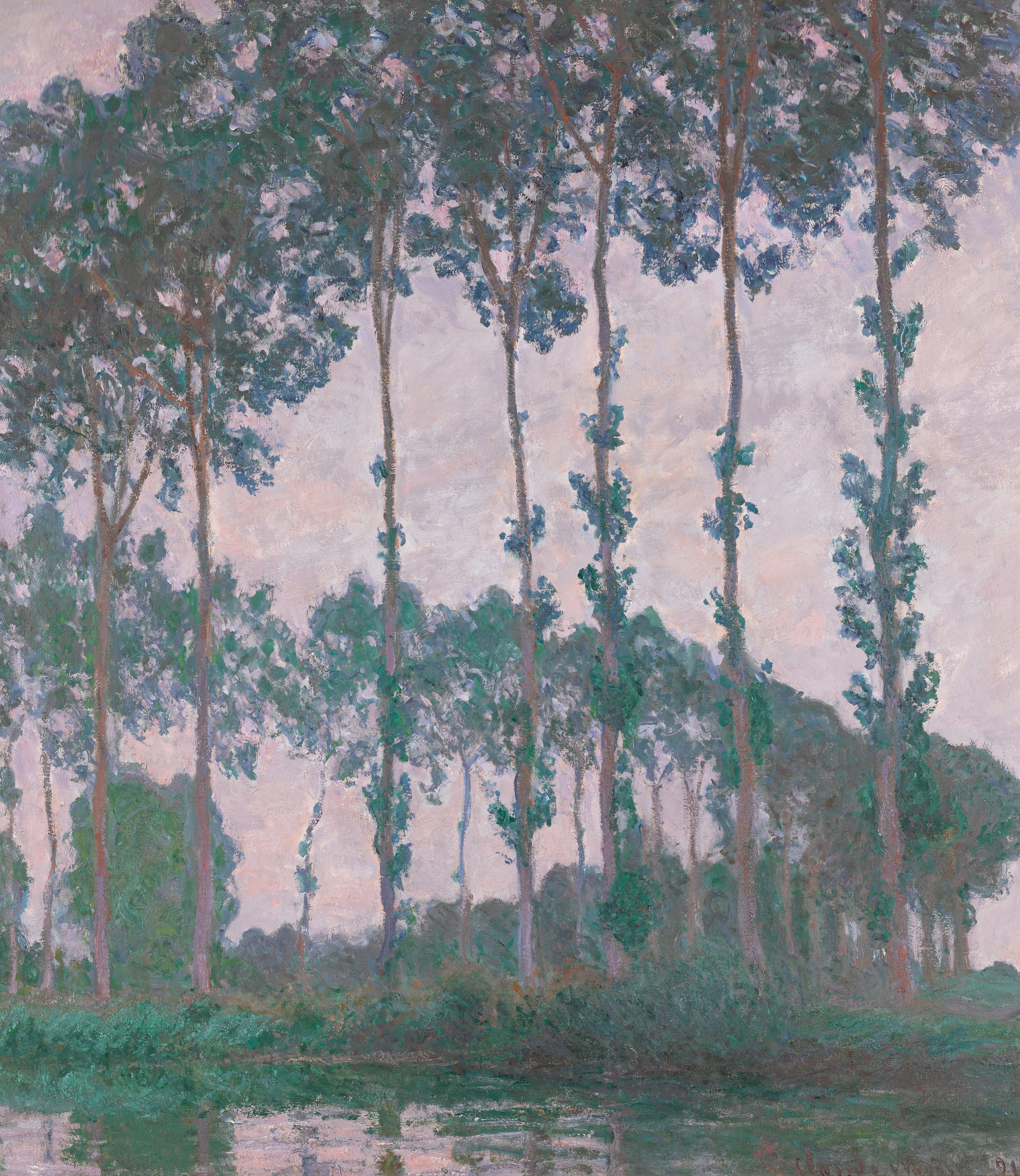 Reproduction du tableau « Peupliers au bord de l’Epte, temps couvert - Claude Monet » par Alpha Reproduction en peinture à l’huile
