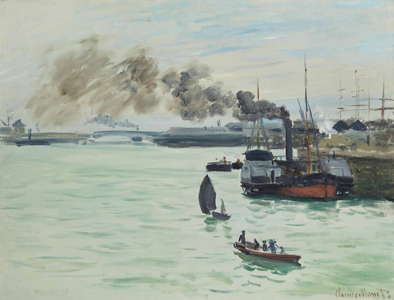 Reproduction du tableau « Vue d'un port - Claude Monet » par Alpha Reproduction en peinture à l’huile