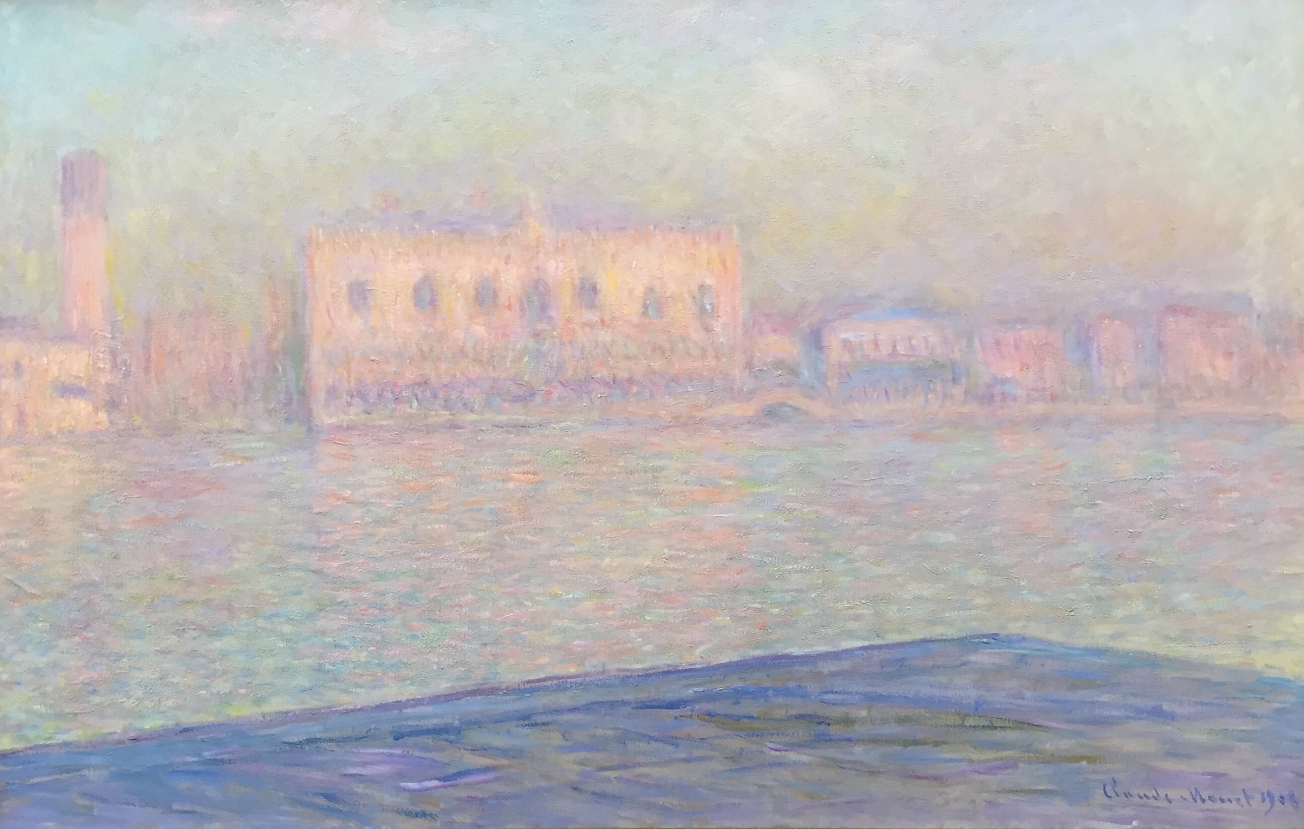 Reproduction du tableau « Le Palais Ducal vu de Saint-Georges Majeur - Claude Monet » par Alpha Reproduction en peinture à l’huile
