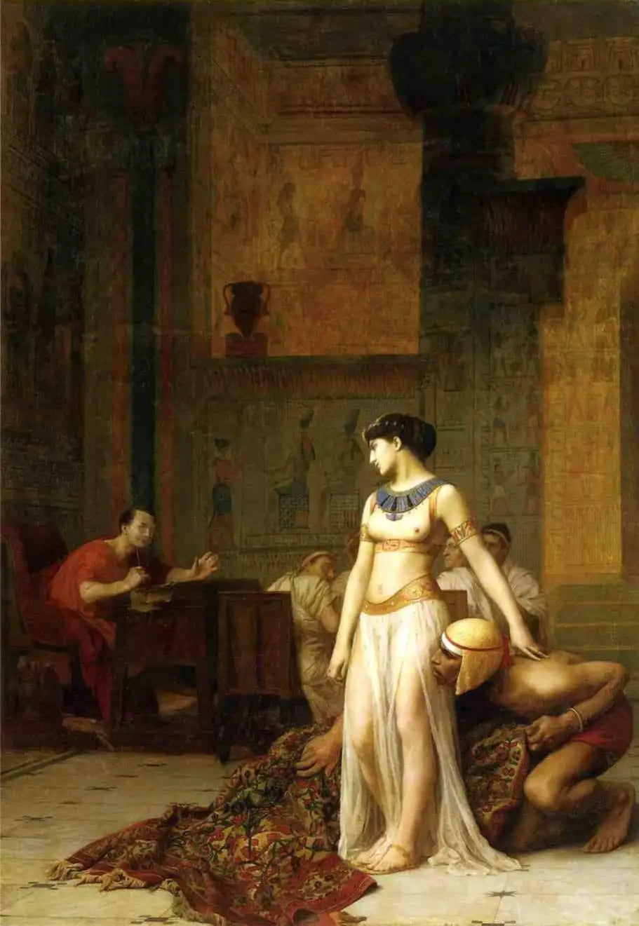 Reproduction du tableau « Cléopâtre et César - Jean-Léon Gérôme » par Alpha Reproduction en peinture à l’huile