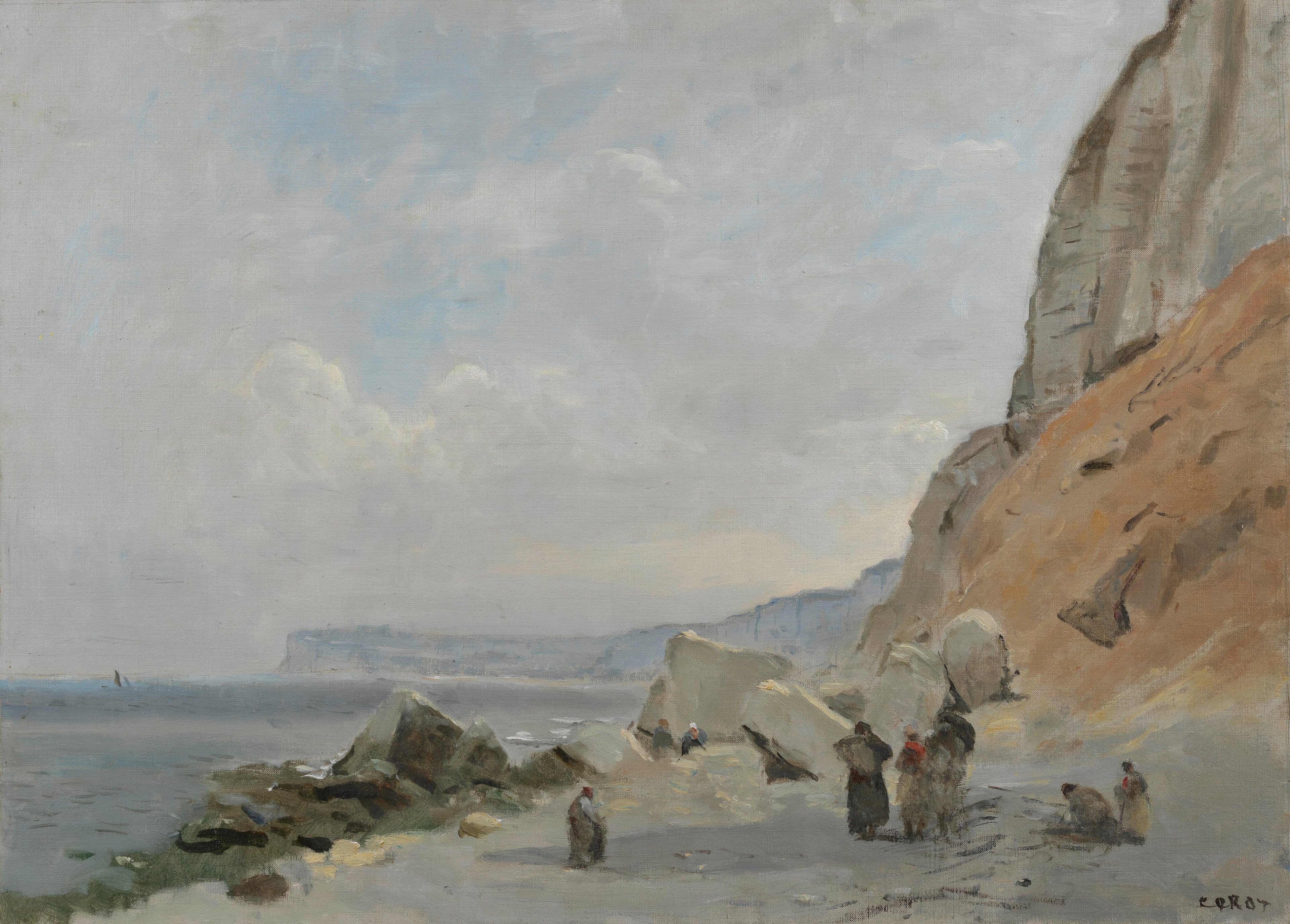 Falaises de craie près d'Yport - Jean-Baptiste Camille Corot