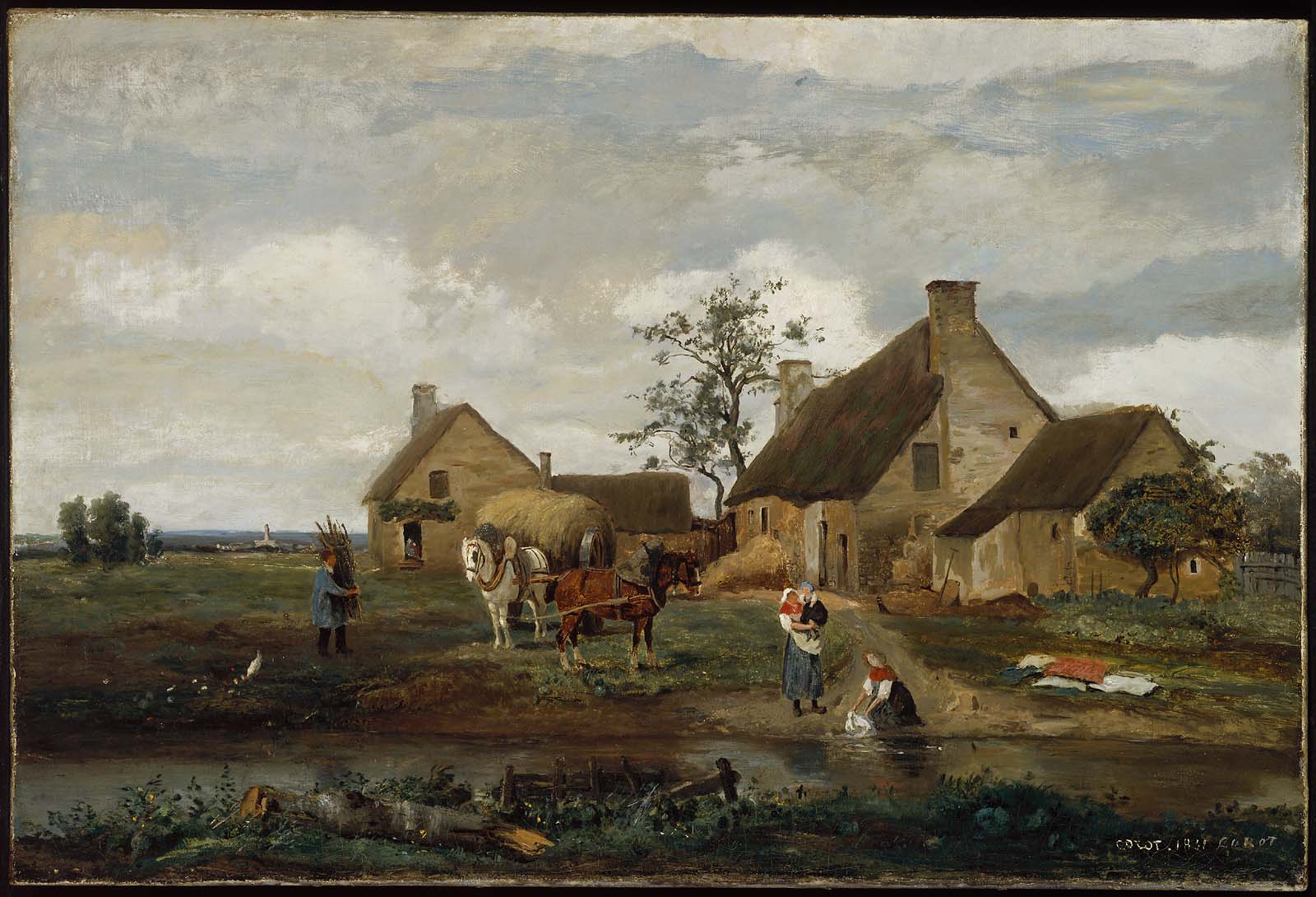Une ferme dans la Nièvre - Jean-Baptiste Camille Corot