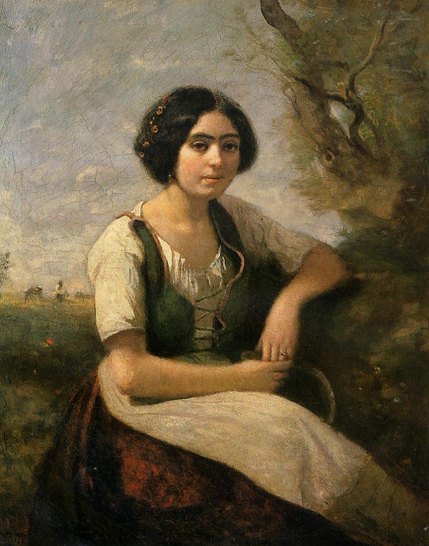La moissonneuse à la faucille - Jean-Baptiste Camille Corot
