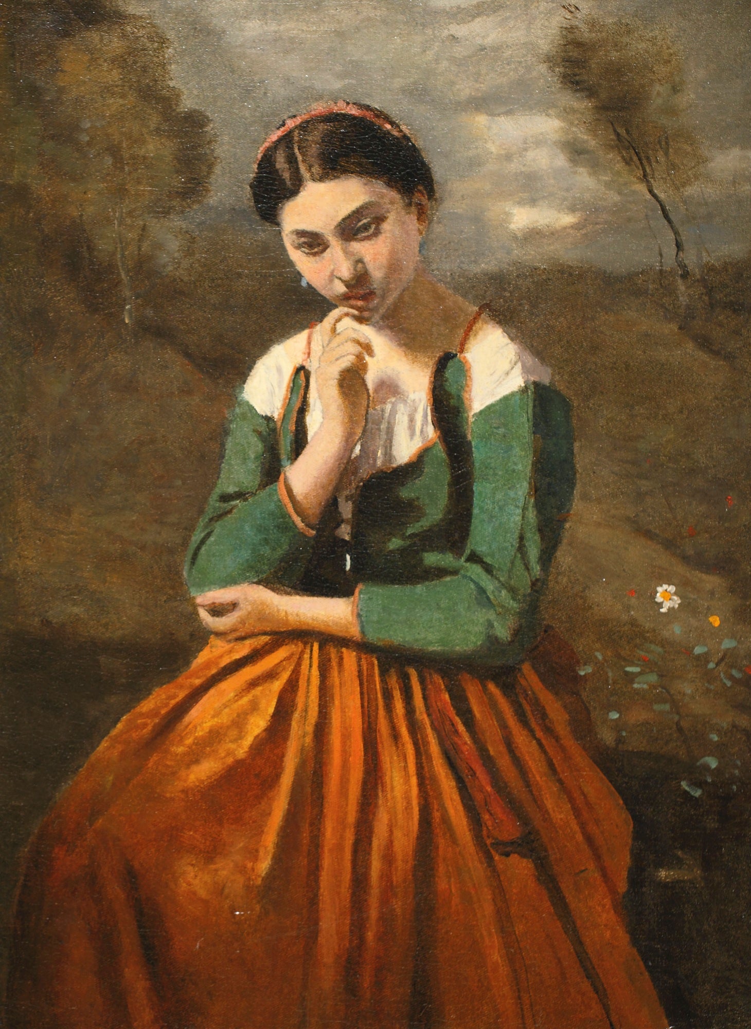 La méditation - Jean-Baptiste Camille Corot