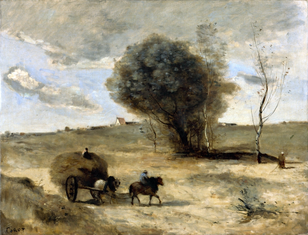 La petite charette dans les dunes - Jean-Baptiste Camille Corot