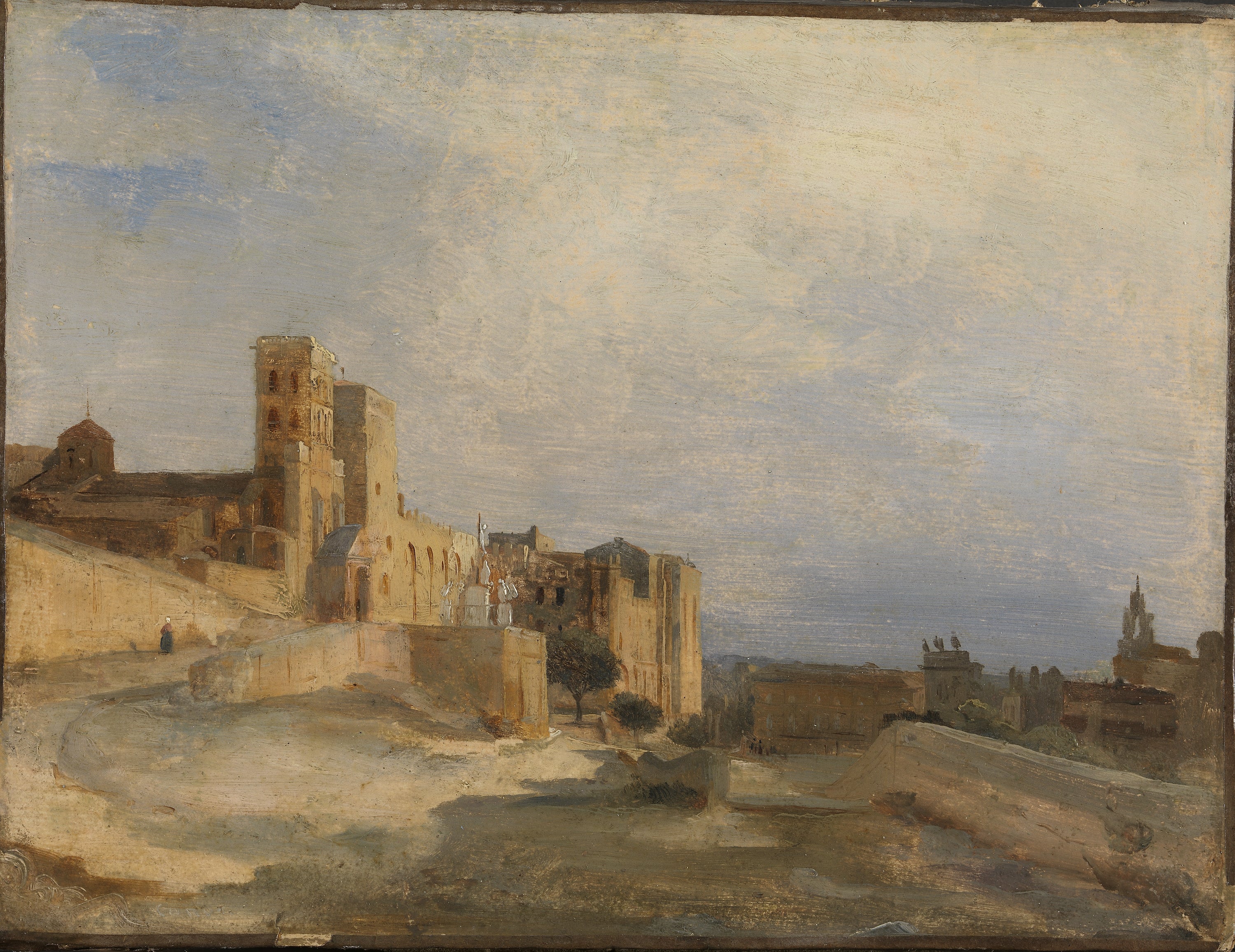 Le château des papes - Jean-Baptiste Camille Corot