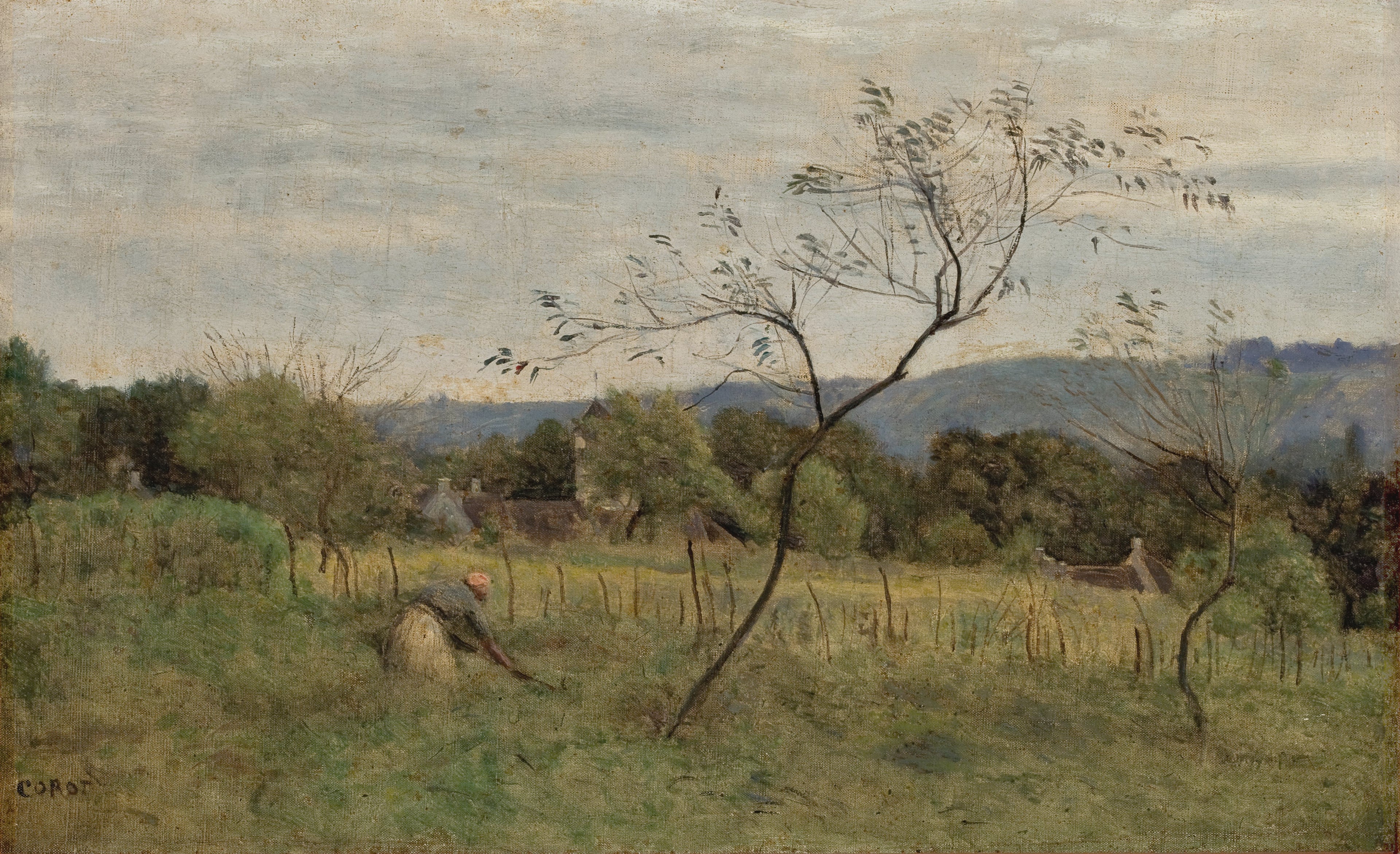 Paysage avec paysanne - Jean-Baptiste Camille Corot