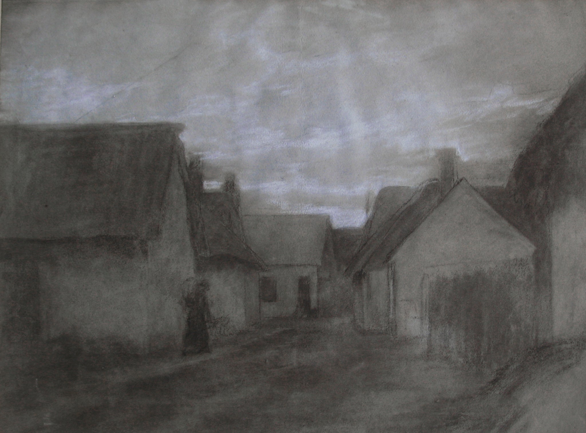 Chaumière en Normandie — Félix Resurrección Hidalgo, vers 1900, huile sur toile