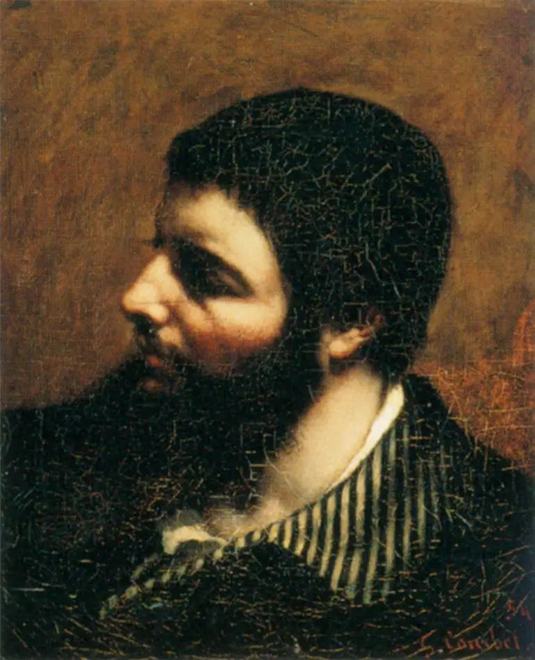 Autoportrait dit au col rayé - Gustave Courbet - Alpha Reproduction