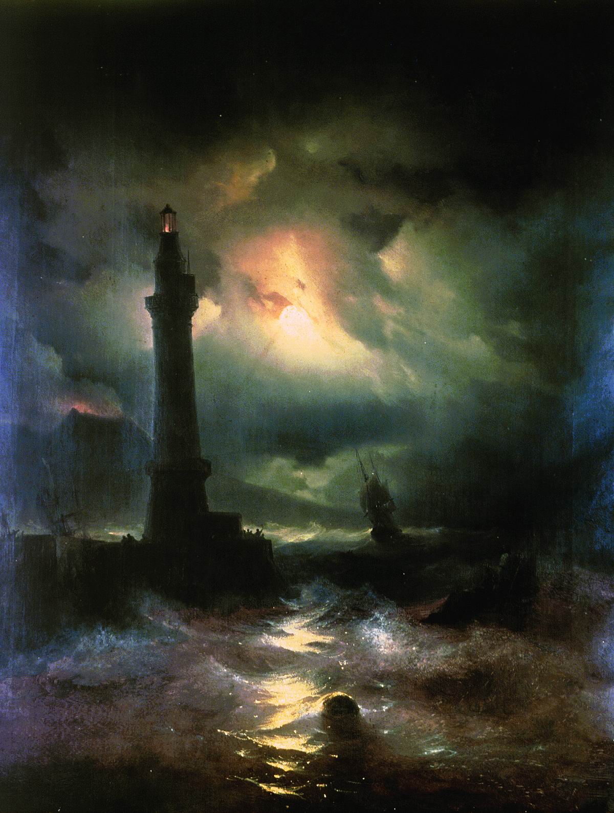 Phare napolitain. - Ivan Aïvazovski