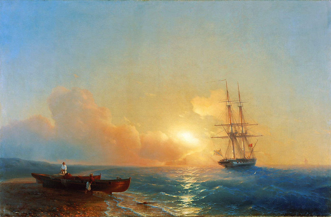 Pêcheurs sur la plage - Ivan Aïvazovski