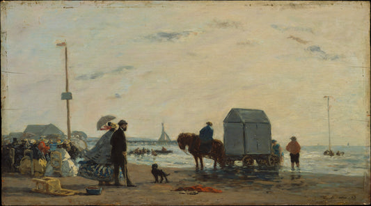 🐚 트루빌 해변 풍경 – 위젠 부댕 (1863)