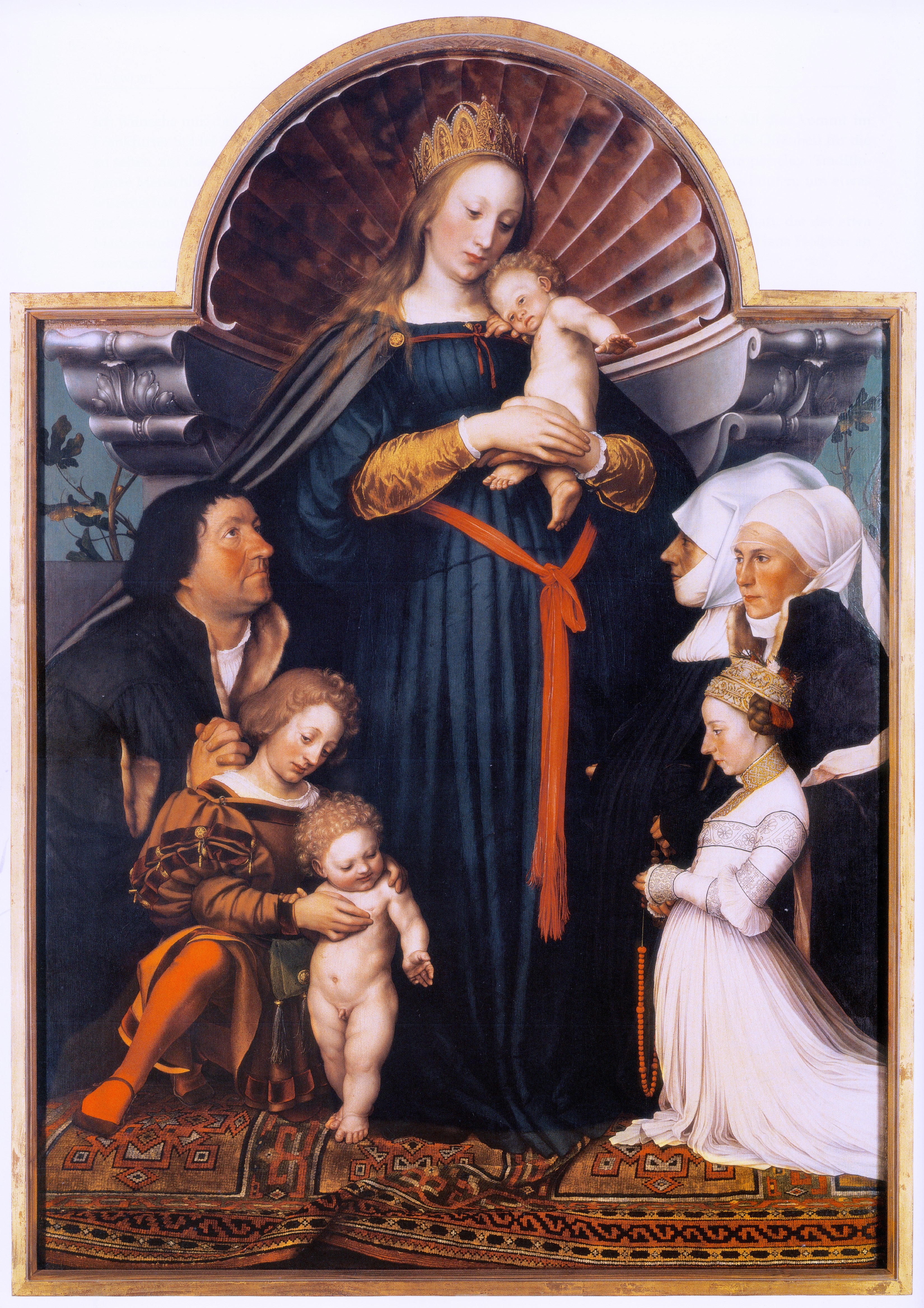 La Vierge et l'Enfant avec la famille du bourgmestre Meyer - Hans Holbein le Jeune