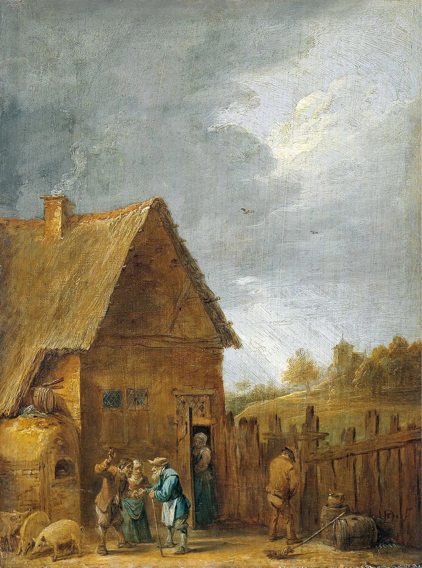 Cour d’une maison paysanne - David Teniers le Jeune - Alpha Reproduction