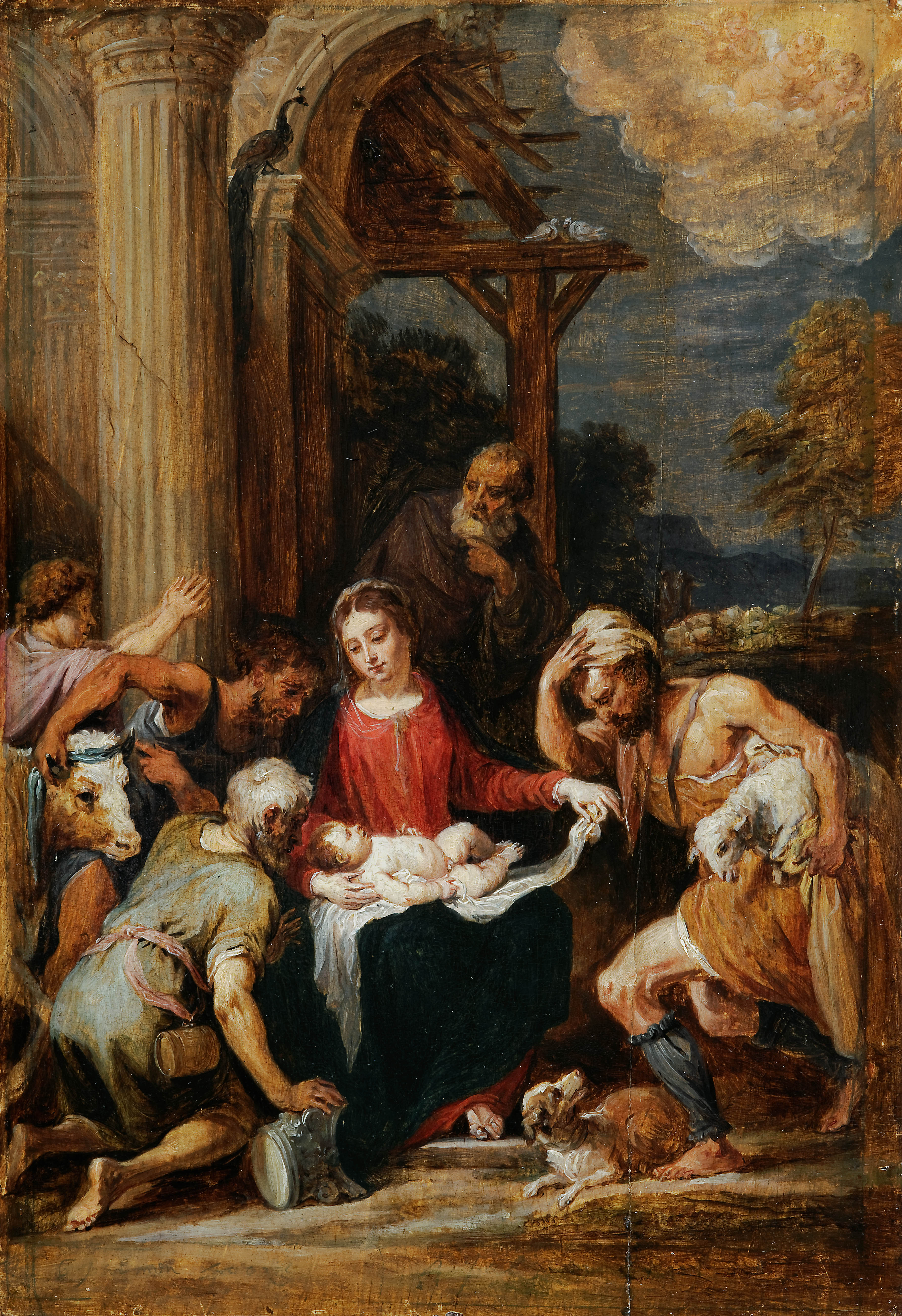Adoration des bergers, d'après Andrea Schiavone - David Teniers le Jeune