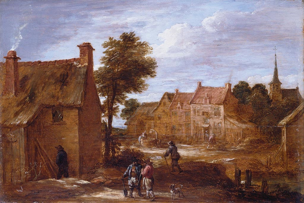 Une rue de village - David Teniers le Jeune