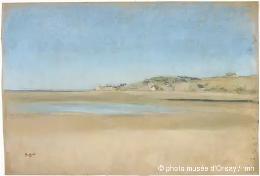 Reproduction du tableau « maisons au bord de la mer - Edgar Degas » par Alpha Reproduction en peinture à l’huile