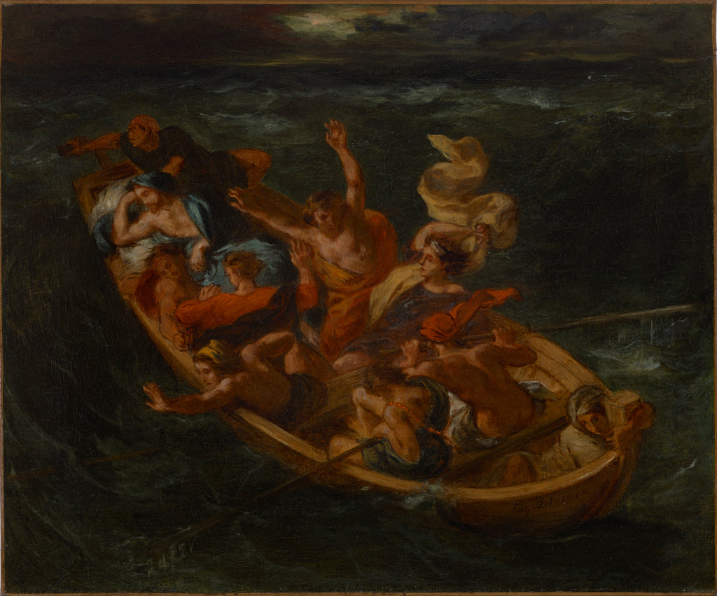 Reproduction du tableau « Le Christ sur le lac de Génésareth - Eugène Delacroix » par Alpha Reproduction en peinture à l’huile